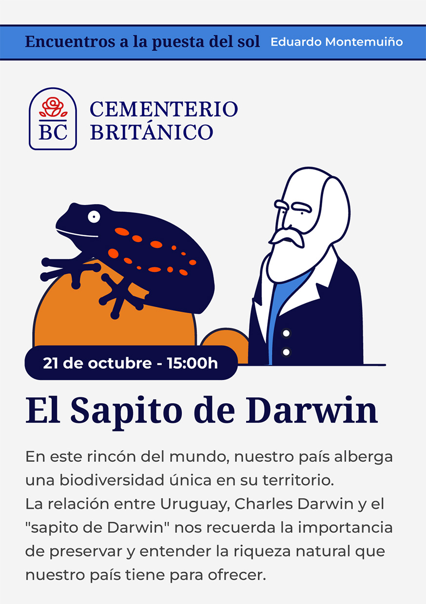 El sapito de Darwin Cementerio Británico Montevideo
