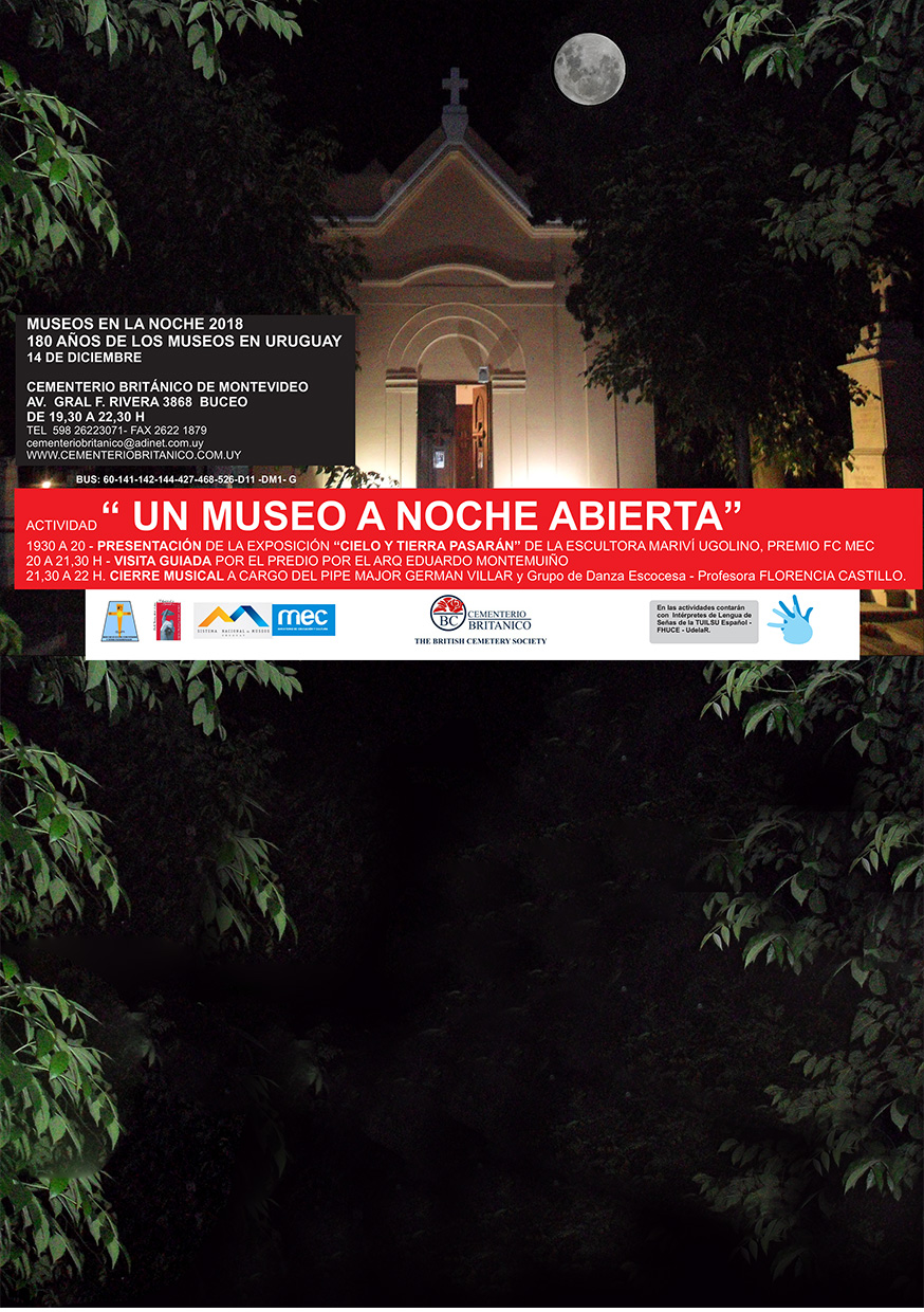 Un museo a noche abierta Cementerio Británico Montevideo